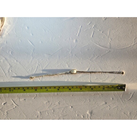 Gold Tone Bracelet Adjustable Length Faceted Plastic - Picture 3 of 4